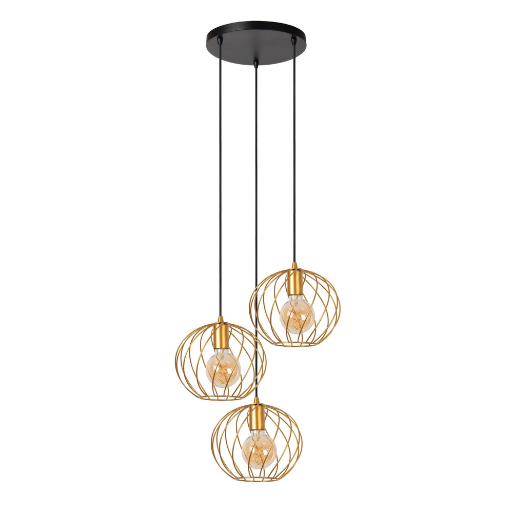 Lucide HanglampDanza Ø 50cm goud - 21428/13/02